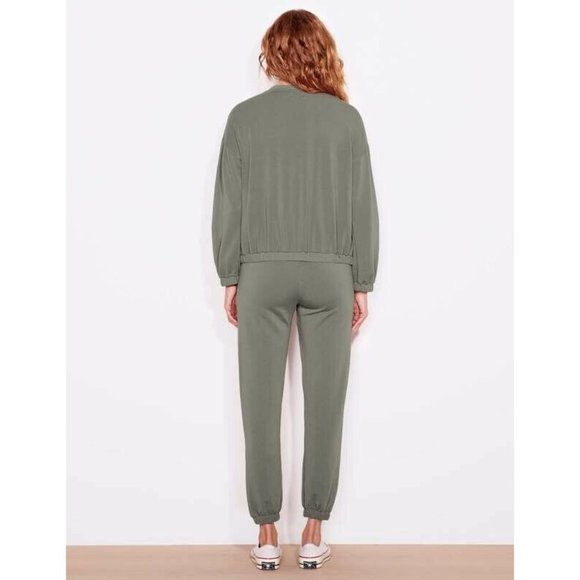 SUNDRY Blouson Sweatshirt Olive Green Long Sleeve - Picture 3 of 5